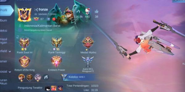 POLOSAN AKUN (FANNY ASPIRANT) DAN BANYAK SKIN LIMIT DAN EPIC LAINNYA