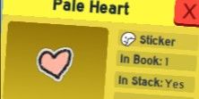 Pale Heart Sticker