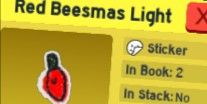 Red Beesmas light Sticker