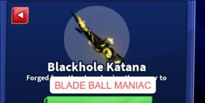 Blackhole Katana Limited Blade Ball RBL