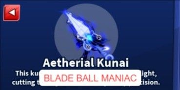 Aetherial Kunai Limited Blade Ball RBL