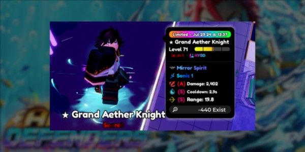 Aether Knight Evolve (Sonic) Good Stats - ANIME DEFENDERS