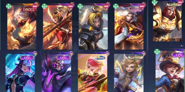 ML skin account gg haya exorcist,2 collector,3 epic limit,11 epic shop,2lb,1sparkle melisa