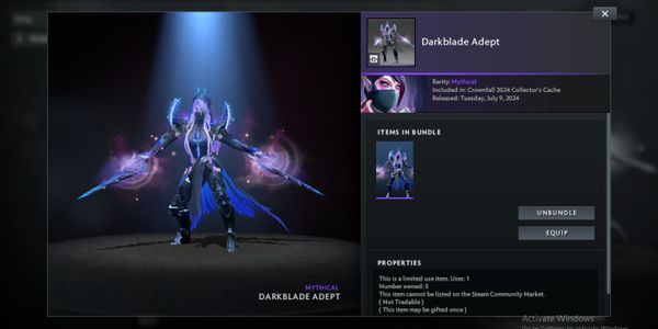 "Darkblade Adept (Bundle Templar Assassin Crownfall Act III and Collector's Cache)"
