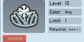 Snow Tiara (Beequip) | Bee Swarm Simulator (BSS)