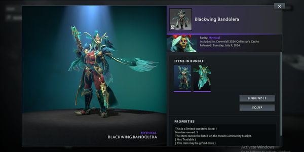 Blackwing Bandolier (Dead Bundle Crownfall Act III and Collector's Cache)
