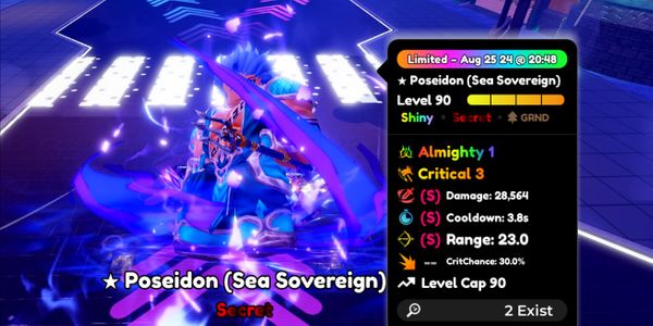 SHINY ALMIGHTY + CRIT 3 POSEIDON SOVEREIGN [SSS & DOUBLE TRAITS]