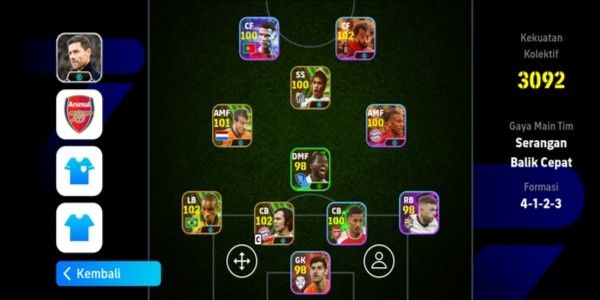 Akun eFootball M Salah n M Olise Blitz Curler x  POTW x Epic Booster GG