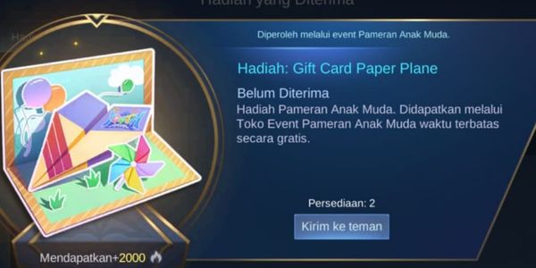 Gift Card Paper Plane