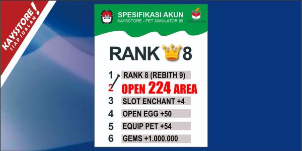ACCOUNT 54 PET RANK 8