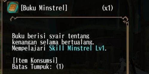 BUKU MINSTREL ( SKILL BOOK )