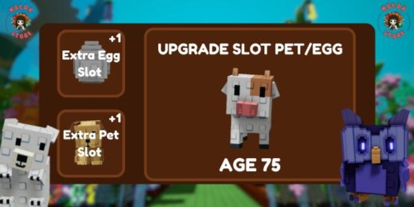 Pet Age 75 | Upgrade Slot Pet/Egg | Bonus Gift | Grow a Garden