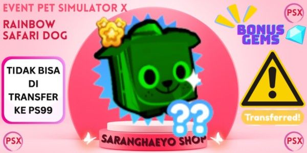 RAINBOW SAFARI DOG - PET DE EVENTO PSX