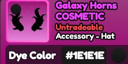 Galaxy Horns Hex 1E1E1E (Guild rare items)