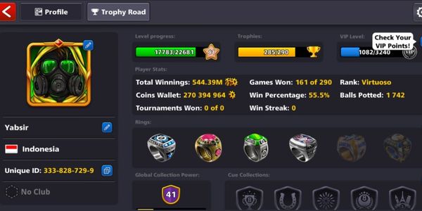 Account 3 Cue Max + 270M Coins