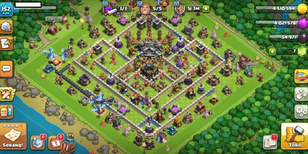 CODE672 - TH17 - Heroes 55_55_30_25 - Level 157 - Fast Delivery ( Android & iOS )