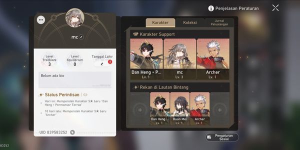 [STARTER] Archer, Ruan Mei, Dan Heng - Permansor Terrae | Username unset | TL 3 | log E-mail | take segmail | 100% safe anti HB