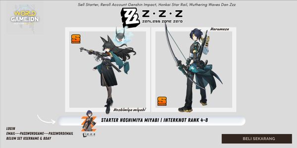[Asia] Starter Miyabi | Grado Avventura 4-8 Zenless Zone Zero