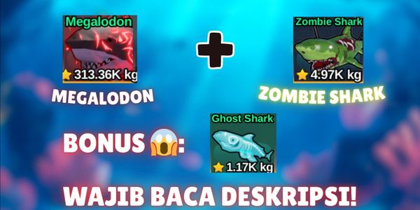 MEGALODON + ZOMBIE SHARK + BONUS!! || FISH IT! || RBL
