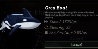 orca boat I Fisch