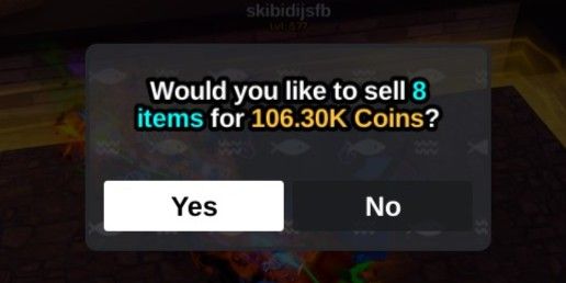  100K coins via ikan legendary fish it!