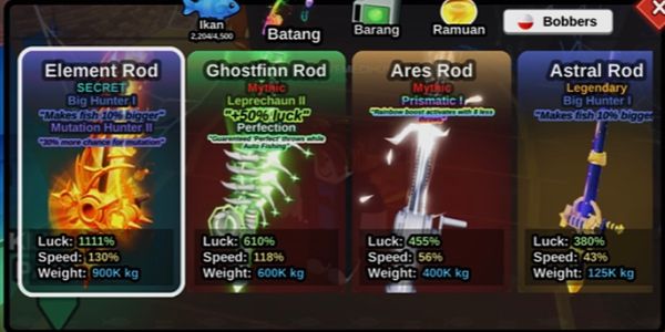 AKUN ELEMENT ROD + SINGULARITY BAIT DATA POLOS