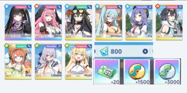 Chitose + Gerie | 800 Diamonds | 20 tickets Accounts | Stella Sora | Instant Delivery