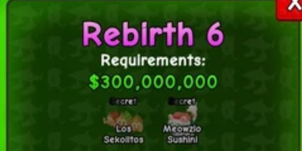 Rebirth 6 Brainrots Package - Rebirth 6 Pack, Rebirth 6 Quest