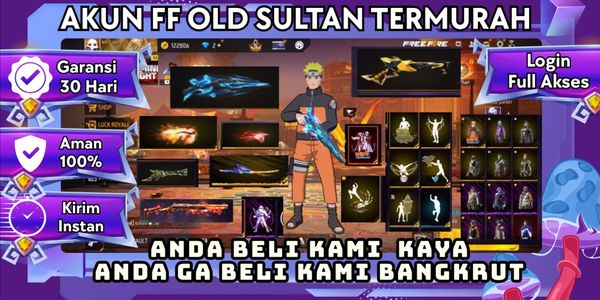 Beli Akun AKUN FF LEVEL 72 OLD PRIME 5, M1887 AQUA BURST, GOLDEN