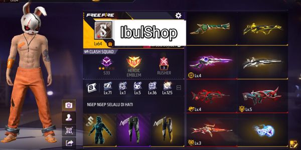 FREE FIRE ACCOUNT STUDENT FUNDS GG SPECS 4 EVOGUN 6 FEEL SG 2 BUNDLE COLLAB NARUTO DREAM VAULT