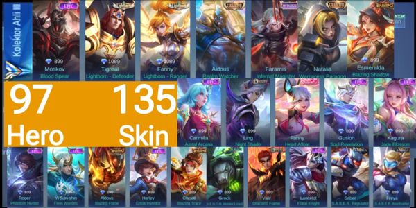 COLLECTOR ALDOUS NATALIA VALENTINE FANNY LIGHTBORN FANNY TIGREAL EPIC YSS GUSION ROGER LANCELOT MOSKOV LING CLAUDE SABER ETC CHEAP ACCOUNT (#316)