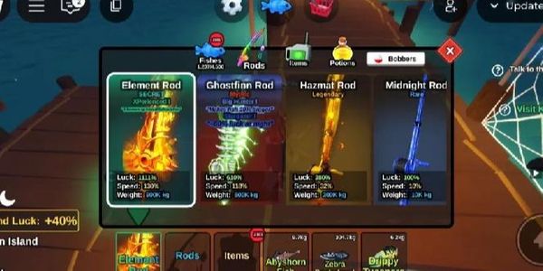 DATA POLOS ELEMENTAL ROD + SINGULARITY BAIT (FAR RIGHT)