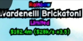 25k/s - 40k/s Rainbow Wardenell Brickatonl | (Plant Vs Brainrots)
