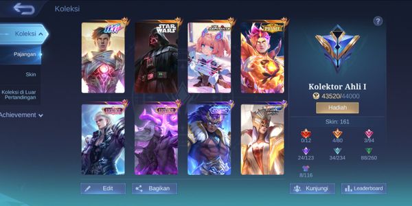 CHEAP ML ACCOUNT!! ARGUS STARWARS,11.11 GUSION,ASPIRANTS ANGELA,PRIME CLAUDE,OTHER LUCKY BOX!!