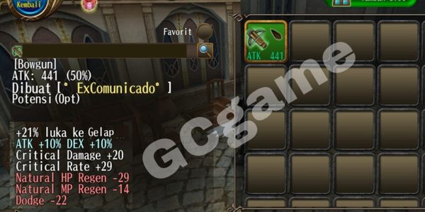 Pedang Fillstat Full Damage Elemen Kegelapan Stat Terbaru