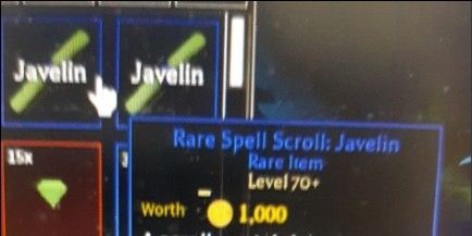 Rare Spell Scroll: Javelin | Arcane Odyssey (RARE ITEM)