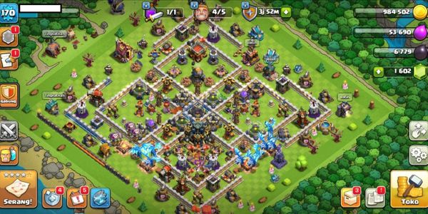 CODE854 - TH17 - Heroes 60_60_28_20 - Gems 1600 - Level 170 - Fast Delivery ( Android & iOS )