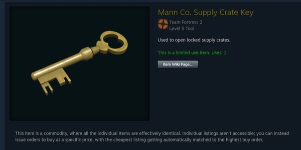 Mann Co. Supply Crate Key