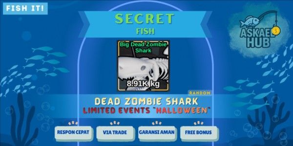 Secret Event Halloween - Dead Zombie Shark | Fish It!