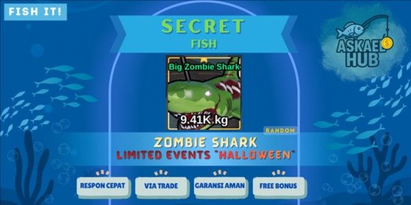 Secret Event Halloween - Zombie Shark | Fish It!