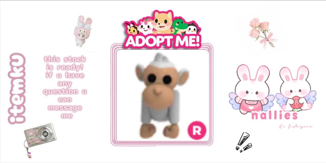 Fly Ride Albino Monkey Adopt Me Beli Item FR Albino Monkey ADOPT ME ...
