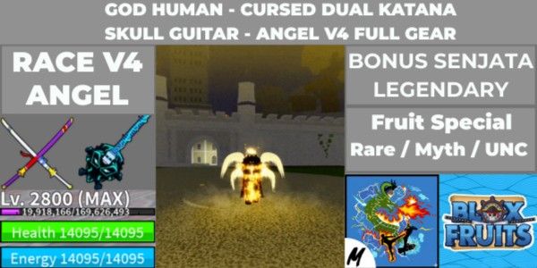 ACC BLOX FRUIT ANGEL V4 FULL GEAR CURSED DUAL KATANA SKULL GUITAR