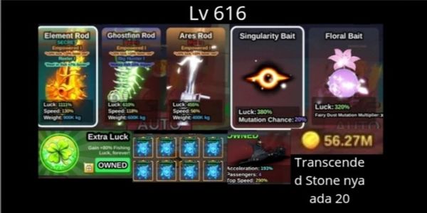 Element Rod+ account 2 baits, complete with the items below