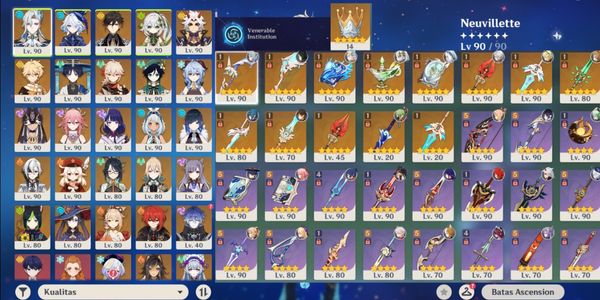 Buy Account 50SSR AR60 [Asia] 4Sign Neuvillette C1 Tome, Furina, Flins ...