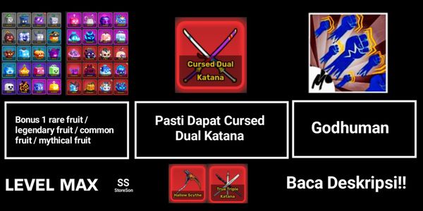 حساب مستوى ماكس [CURSED DUAL KATANA + GODHUMAN]