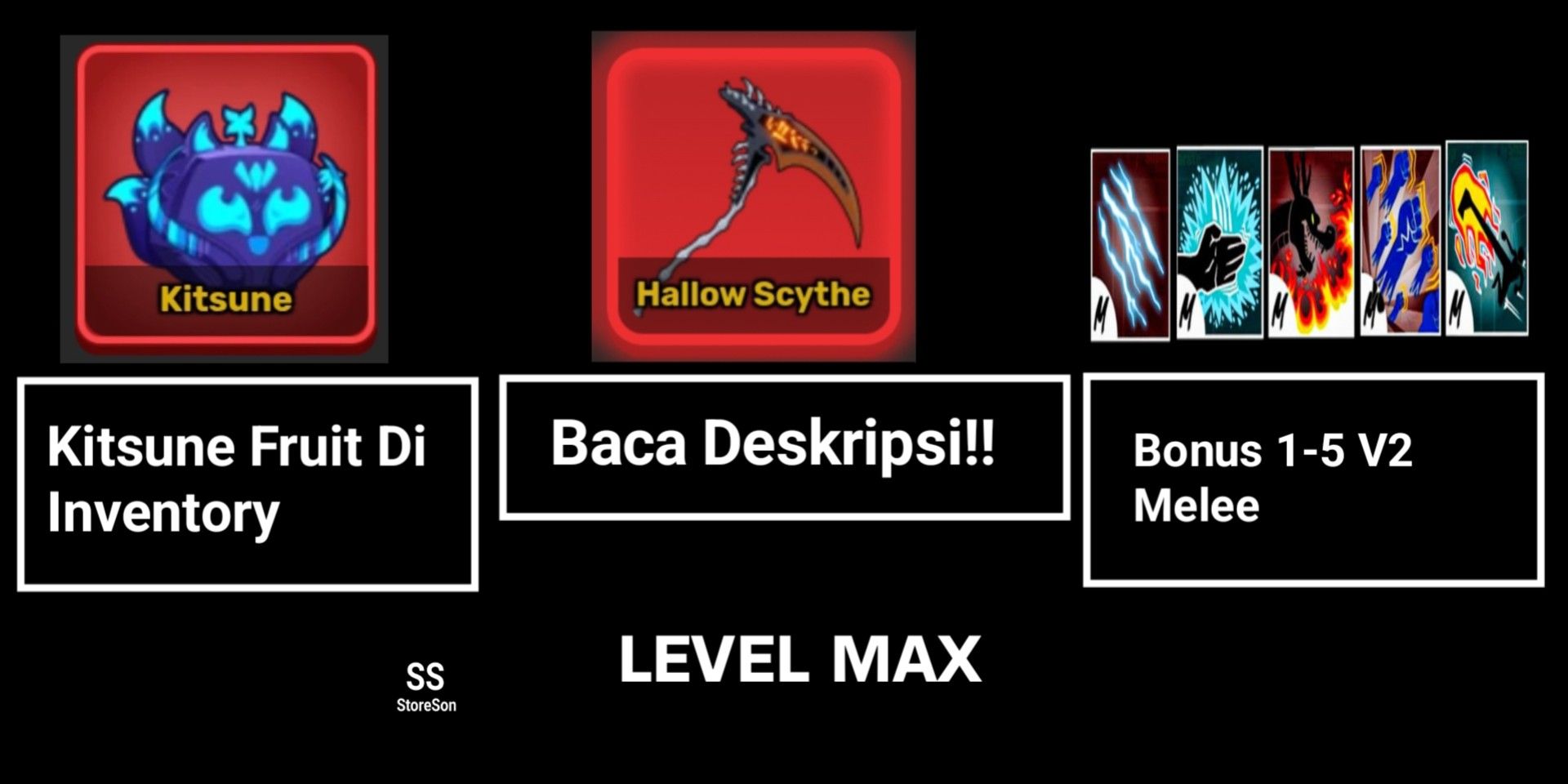 MAX LEVEL ACCOUNT KITSUNE FRUIT IN INVENTORY - BLOX FRUITS