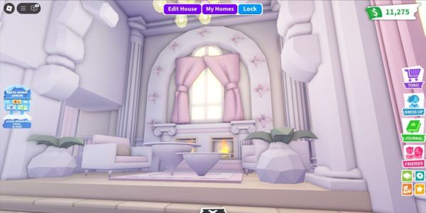 Adopt me family house themed Coquette Blush