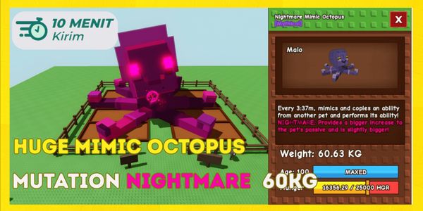 Mimic octopus huge 60kg max age