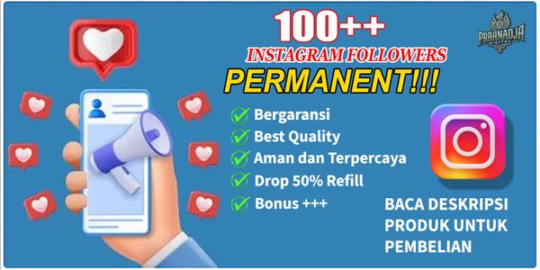 100 Followers Instagram PERMANENT High Quality