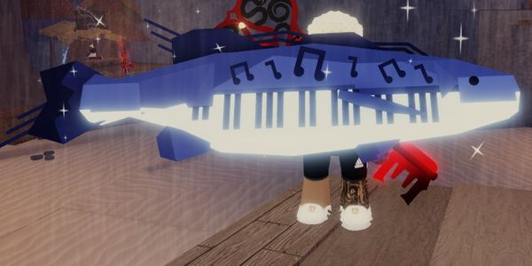 Glänzend + Schillernd + GROß Piano Fisch (Treble Bass)
